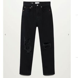 High waist straight jeans
